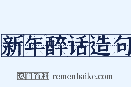 新年醉话造句是什么意思的图片